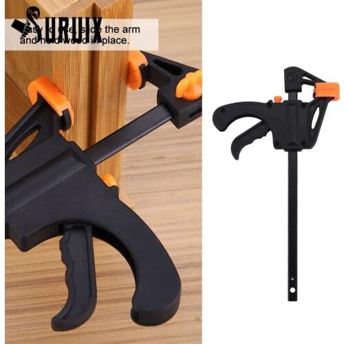 Spreader Work Bar Clamp F Clamp Gadget Tool DIY Hand Speed Squeeze Quick Ratchet Release Clip Kit 4 Inch Wood Working