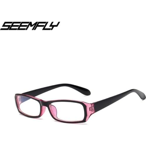 Seemfly 0 -1.0 -1.5 -2.0 -2.5 -3.0 -4.0 Finished Myopia Glasses Men Women Anti Blue Rays Square Frame Eyeglasses Unisex Eyewear