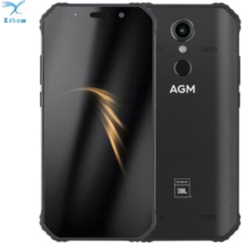 OFFICIAL AGM A9 Co-Branding RAM 4GB 5.99" Android 8.1 Rugged Phone 5400mAh IP68 Waterproof Smartphone Quad-Box Speakers NFC