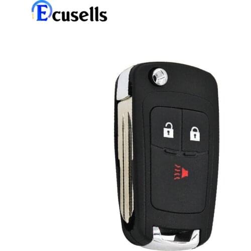 3 Button Replacement Key Shell fit for CHEVROLET Spark 2012-2016 Flip Remote Key Case Blank Fob