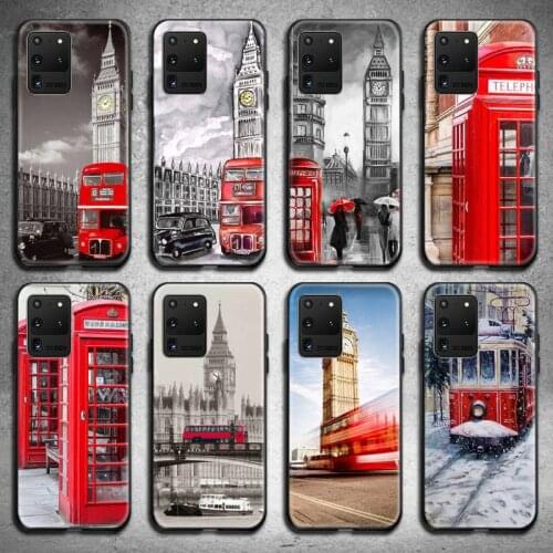 London Bus England Telephone Phone Case For Samsung Galaxy S21 Plus Ultra S20 FE M11 S8 S9 plus S10 5G lite 2020