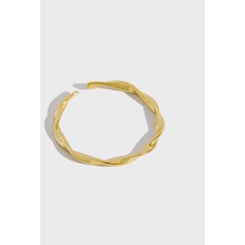 1pc Authentic S925 Sterling Silver Fine Jewelry mobius WAve Waterwave Twist wire ring wavy open ADJUST finger ring TLJ543