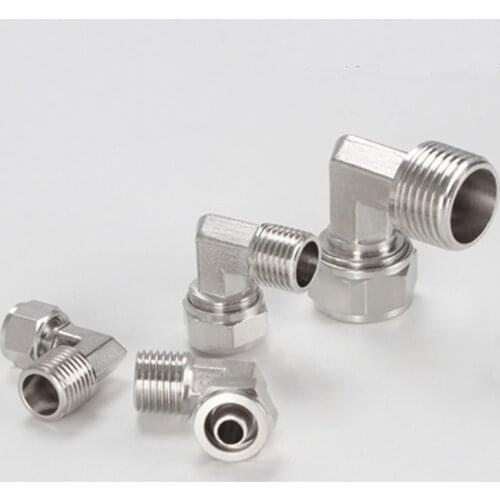OD 6/8/10/12mm Hose Tube 1/8" 1/4" 3/8" 1/2" Male Thread Pneumatic Fast Twist Fittings Elbow Quick Connector