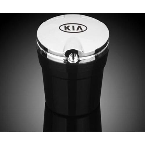 2021 Car Ashtray With Logo Creative personality For KIA Cadenza Carnival Forte K900 Rio Sedona Seltos Car Interior Accessories