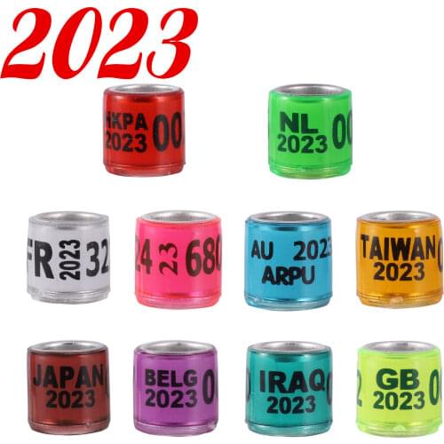 2022 Pigeon Foot Ring With Word Earrings Quality Durable Bird Ring Pigeon Foot Ring Bird Tools 10 Colors Inner Diameter 8mm