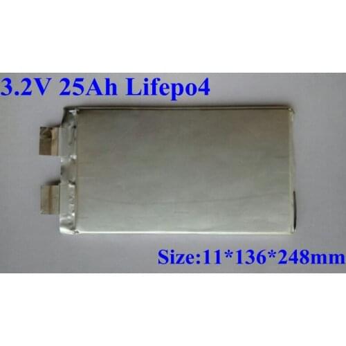 4pcs/lot Lifepo4 3.2v 25ah 100A discharge cells diy 12V 25Ah lifepo4 battery pack for electric vehicles tools Golf carts ebike