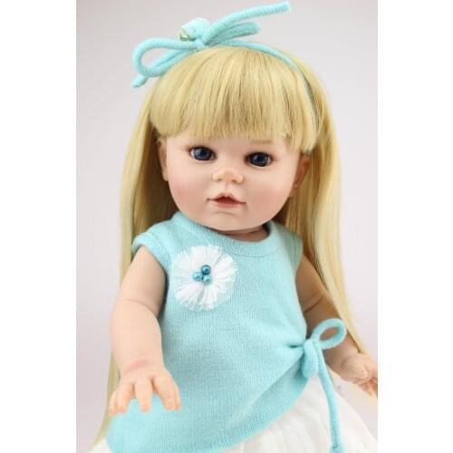 40cm full vinyl body American baby reborn doll silicone reborn girl princess Dolls Gift Christmas Present