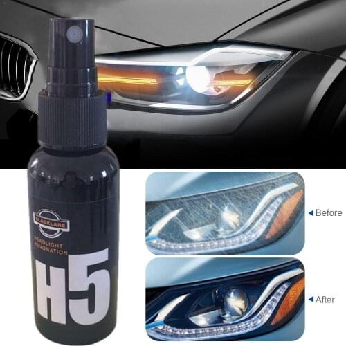 50ml Auto Spary Cleaning Headlight Cleaner Renovation--Light Scratch Repair Repair Kit Headlight Agent Bright White Repair Lamp