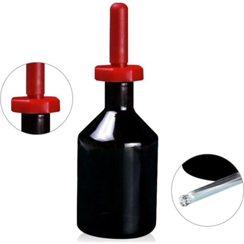 60ml New Glass Amber Dropper Bottle Drop Reagent Vase Laboratory Glassware