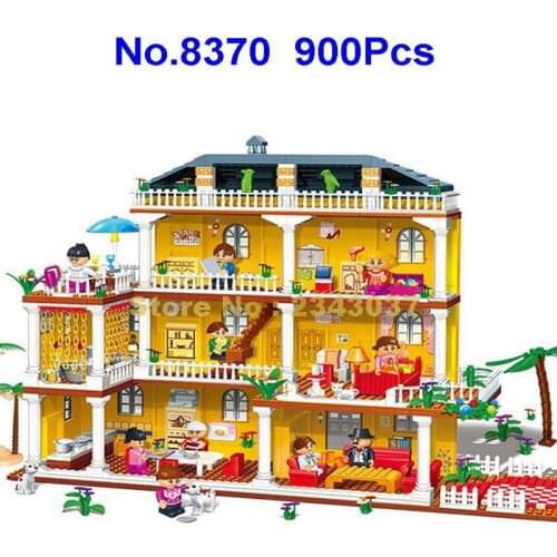 8370 900pcs Princess Villa House Home Girls Building Block Toy