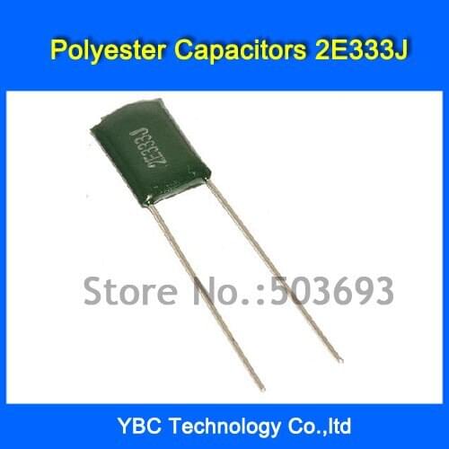 Free Shipping 500pcs/lot Polyester Film Capacitor 2E333J 250V 0.033UF 33NF