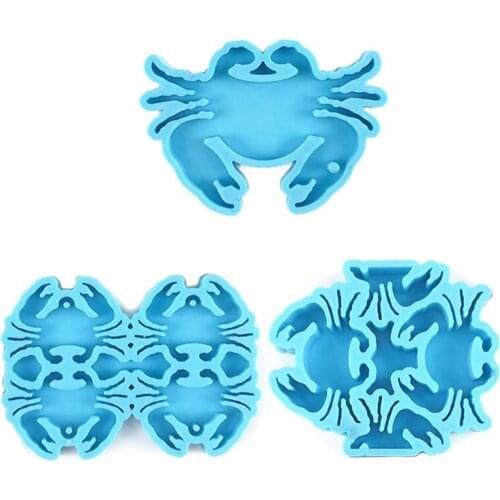 LXAD Crab Series Keychain Epoxy Resin Mold Jewelry Earrings Pendants Silicone Mould DIY Crafts Decorations Casting Tools