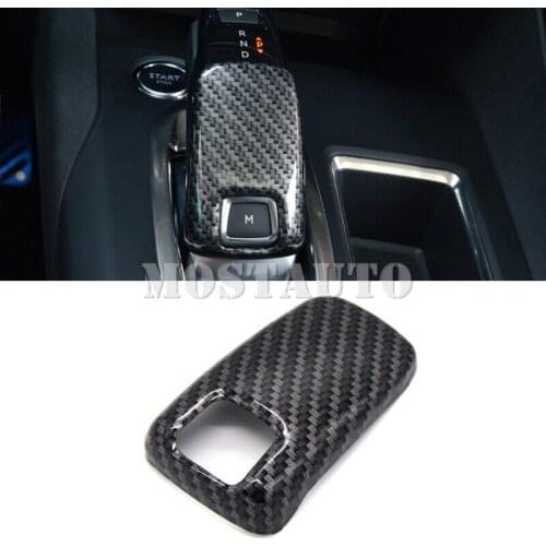 For Peugeot 508 2019-2020 ABS Carbon Fiber Car Accessory Gear Shift Knob Cover Trim 1pcs Car Accessories Interior Car Decor