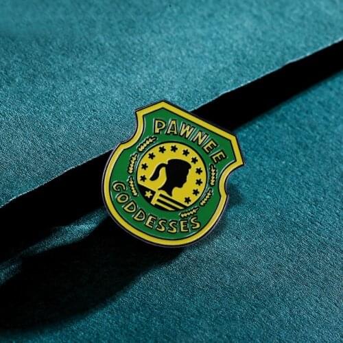Pawnee Goddesses Enamel Pin glorious female warrior pride Brooch Feminist Badge Parks and Recreation fans Accesory