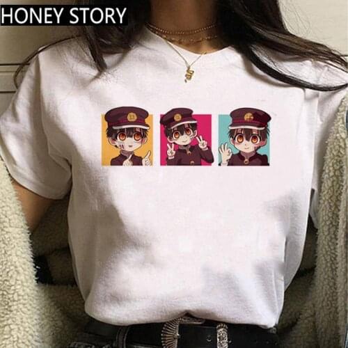 FIXSYS Kawaii Japanese Anime Toilet Bound Hanako Kun T Shirt Women Funny Cartoon Inuyasha Tshirt Unisex Shaman King Graphic Tees
