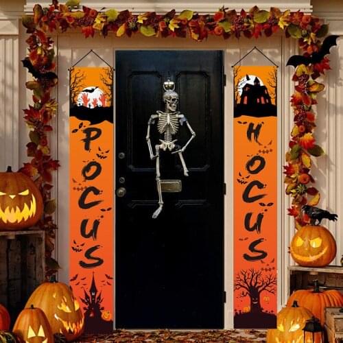 Halloween flag banner festival couplets decorations couplet curtain party flag outdoor holiday Door actphotography commemorate