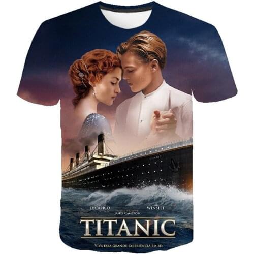 Classic Movie Titanic 3D Print T Shirt Love Men Women Fashion T-shirt Harajuku Hip Hop Kids Teens Streetwear Cool Top Tee