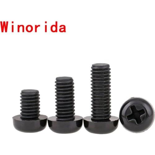 Gb818pm Black White Round Head Cross Pan Head Screw Nylon Plastic Screw M2-m8 50PCS