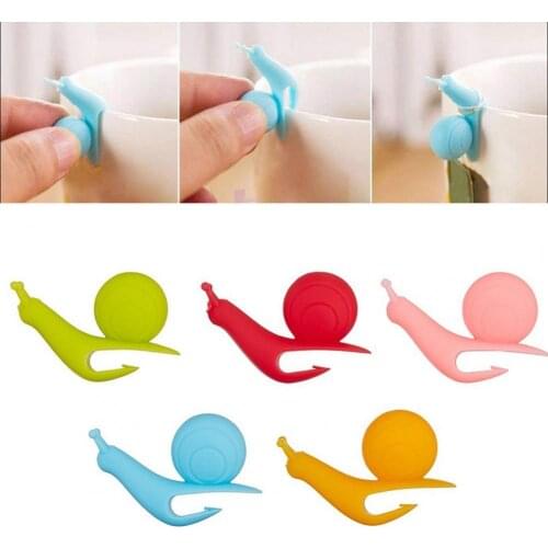 Candy Colors Eco-Friendly Cup Mug Snail Shape Tea Bag Holder for Party