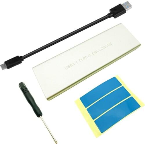 Aluminum alloy USB3.1 to M.2 SSD NVME HDD Enclosure NGFF PCIE to Type-C Connector Hard Disk Drive Case JMS583 Box for Desktop PC