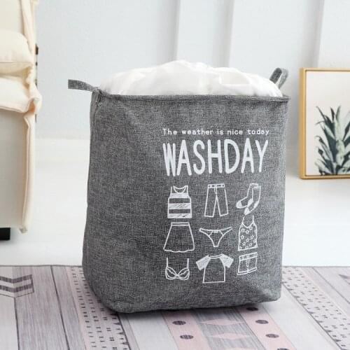 75L Laundry Basket Laundry Bin with Drawstring Large Collapsible Storage Basket for Clothe Household UY8