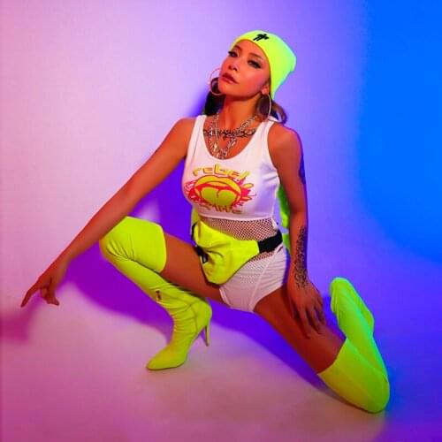 Jazz Dance Costumes Sexy Bodysuit Bar Dj Gogo Collar Dancer Clothes Street Dancewear Womens Hiphop Clothing Stage Outfit DQS4692