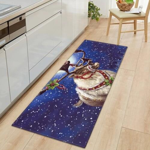 Kitchen Entrance Doormat Home Living Room Carpet Christmas Decor In The Hallway Long Rug Tatami Printed Children Bath Floor Mat