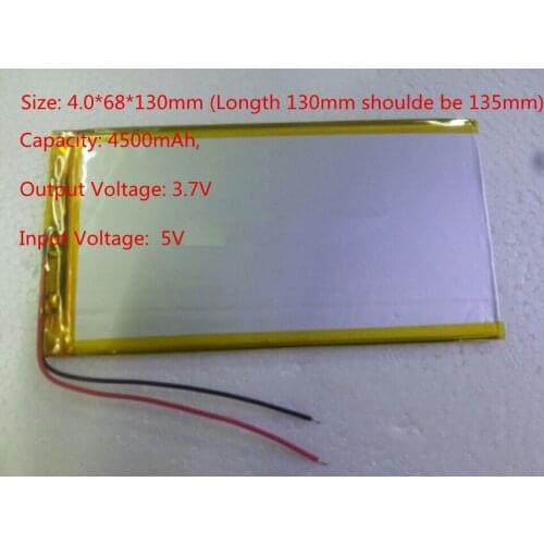 Best battery brand Good Quality COSLight Cell 3.7V 4500mAH (Real Capacity) Li-ion battery for 8,9, U9GT3 Tablet PC 4.0*68*13
