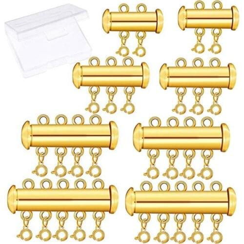 1 Set Layered Bracelet Necklaces Slide Magnetic Tube Lock with Clasps Jewelry Findings