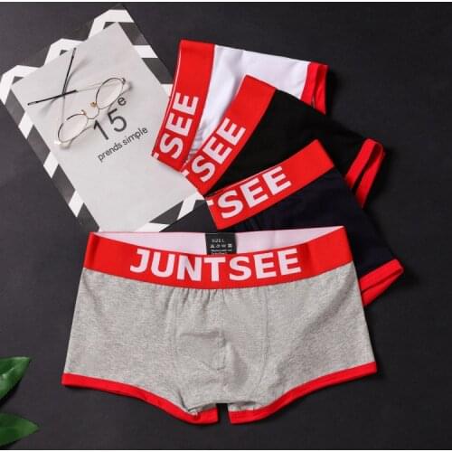 Fashion young mens underwear sexy medium waist Cotton Boxer pants sports leisure breathable boxer pants manufacturer wholesale