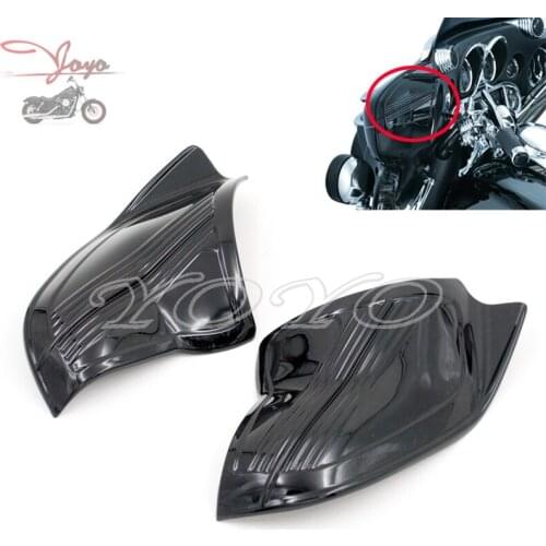 Motorcycle Black Inner Fairing Air Deflector Covers for Electra Glide Ultra Classic Tri FLHT FLHTCUTG 1996-2013