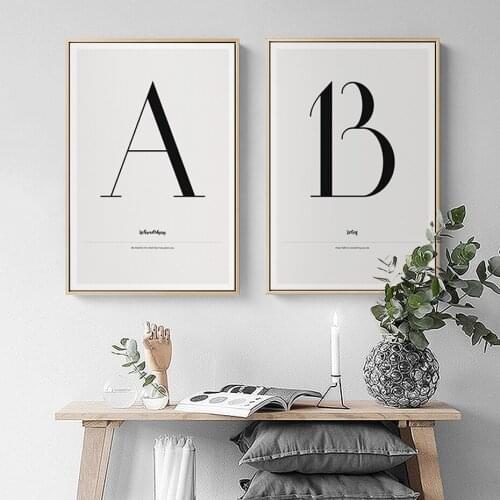 Wise Letters Minimalist Modern Canvas Paintings Office Wall Art Pictures Alphabet Posters Prints For Living Room Home Decoration