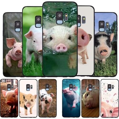 Mini pet pig Small pig Soft phone Case For Samsung S20 S10 S9 S8 S7 edge Plus Lite For Note 8 9 10 A6 A7 A8 A9 Cover