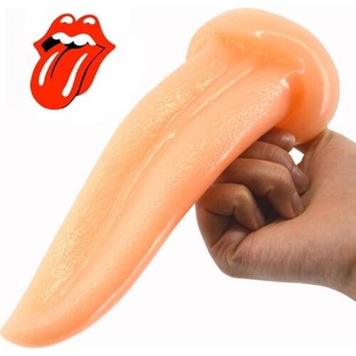 Soft Realistic Tongue Dildo G Spot Stimulate Dildo No Vibrator Sex Toys for Women Masturbation S Shape Anal Butt Plug Penis