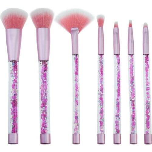 7Pcs Professional Glitter Wand Makeup Brush Set
