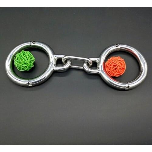 Stainless Steel Ring Handcuffs For Sex Adult Games BDSM Bondage Torture Wrist Restraints Hand Cuffs Slave Fetish Sex Tools
