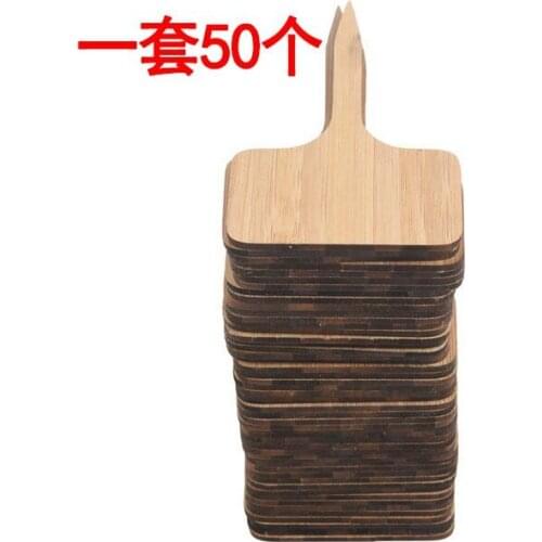 New 50Pcs Bamboo Plant Labels , Eco-Friendly T-Type Wooden Plant Sign Tags Garden Markers for Seed Potted Herbs Flowers Vegetabl