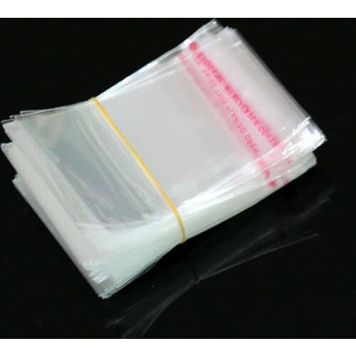 Plastic Jewelry Bags 200pcs/lot OPP Self Adhesive Plastic Bag CLEAR Jewelry Necklace Earrings Beads Packaging 5cmx7cm 1.9"x2.7"