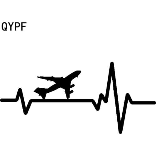 QYPF 19cm*8.8cm Root Antenna Show The Rate Of Twists And Turns Airplane Vinyl Car Sticker New Decal Parts Pattern C18-0798