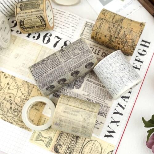 Retro Washi Tape set Vintage Decoration Scrapbooking Masking washitape Decorative wash bullet journal whasi decorada stickers