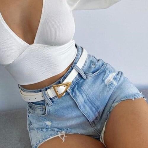 High Waisted Ripped A-line Denim Shorts Womens Beach Sexy Jeans Shorts Women Shorts Summer
