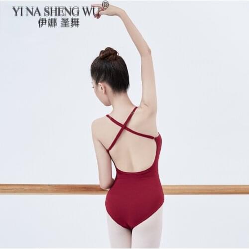 Adult Ballet Practice Clothes Art Test Sling Halter Swim One-piece Childrens Dance Practice Clothes Crossback Ballet Leotards