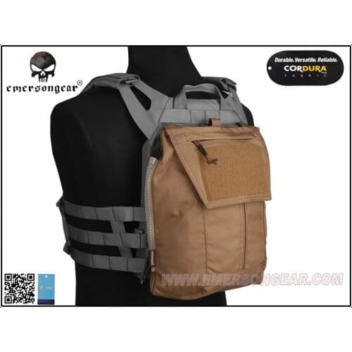 Emersongear Pouch Zip-ON Panel FOR AVS JPC2.0 CPC Tactical Vest Pouch Package Coyote Brown EM8348CB