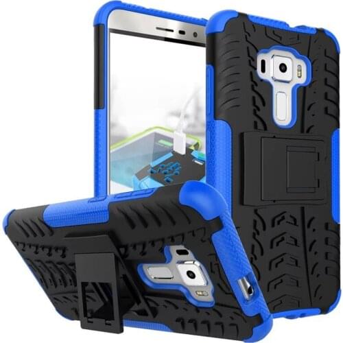 For Asus Zenfone 3 ZE552KL 5.5" Case Shockproof TPU+PC Armor Case with Back Holder Cover Case for Asus Zenfone 3 ZE552KL 5.5inch