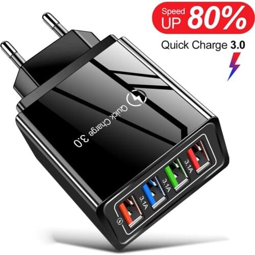 Lovebay USB Phone Charger Quick Charge 3.0 Wall Fast Charging Adapter For iPhone 12 Mini Samsung S10 S9 Portable EU US UK Plug