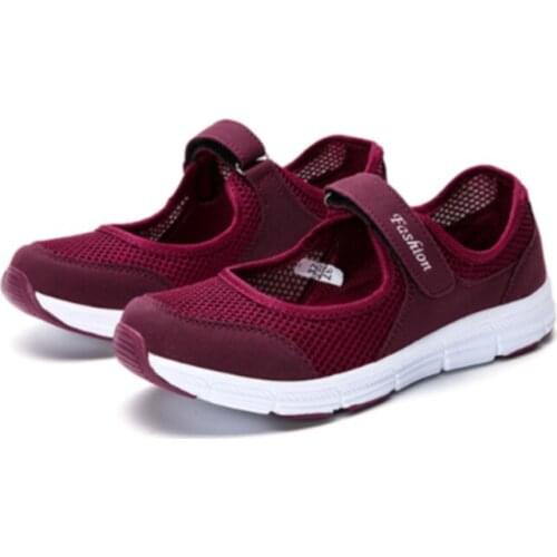 New Fashion Women Plus Size Mary Janes Shoes Casual For Female Footwear Round Toe Mesh Solid Shallow Fabric Comfortable Footwear