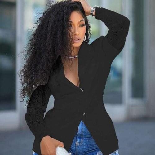 Hollow Transparent Sleeve Blazer Solid Colors V-Neck Single Breasted Casual Office Blazer 2021 Summer New Fashion Street Jackets