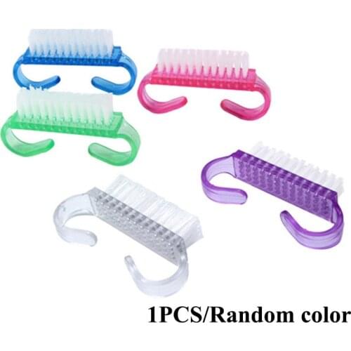 1pcs Plastic Manicure Pedicure Brush Nail Cleaning Tools File Soft Remove Dust Makeup Brushes Nail Care Accessories DIY Kits