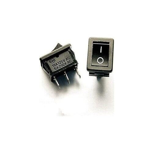 20PCS 2 files 3 Pin Medium rocker switch rocker switch power switch 6A 250V