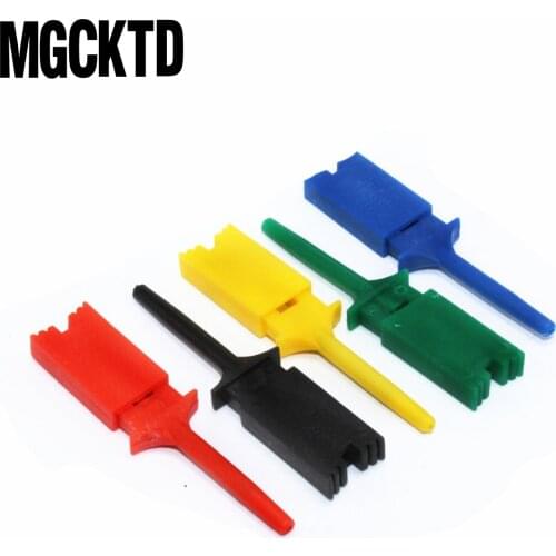 20Pcs IC Test Clip Mini Grabber SMD IC Hook Probe Jumper test Probe 5 Colors white/red/black/yellow/blue/green